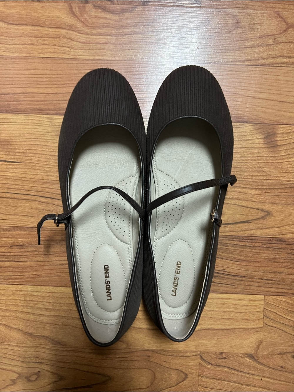 Lands' End Women's Classic Corduroy Mary Jane Flats